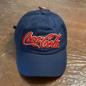 Coca-Cola Navy Cap with Red Script Logo NWT unisex